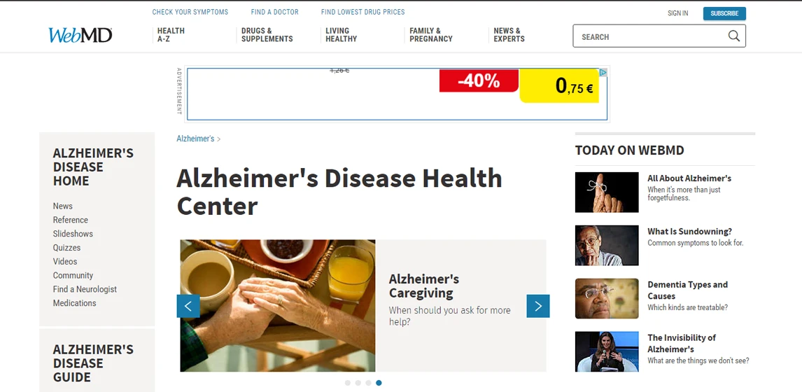 Alzheimer's Disease Health Center