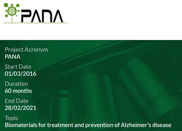 PANA - Biomaterials for treatment and prevention of Alzheimer's disease