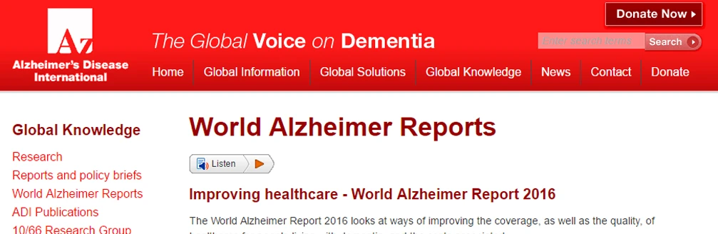 World Alzheimer Reports